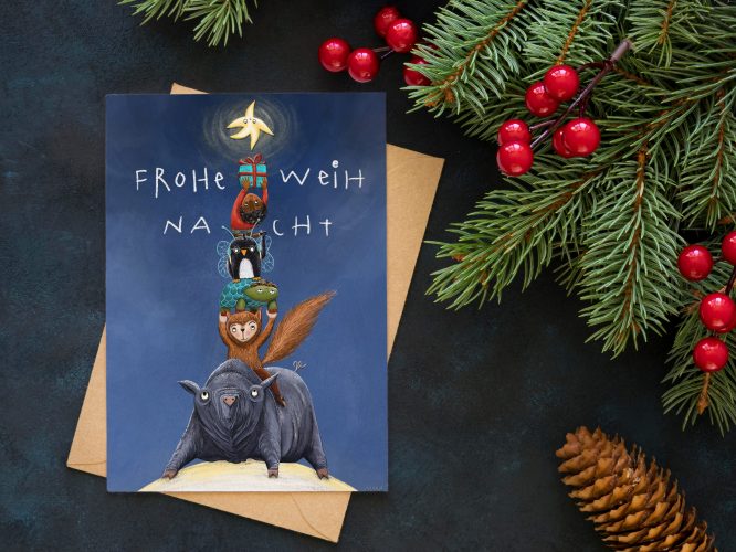WEIHNACHTSKARTE Turm