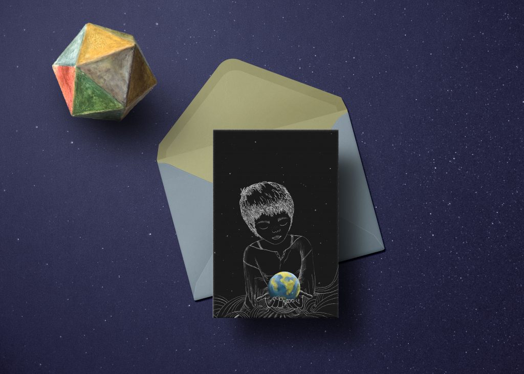 POSTKARTE hold her tenderly