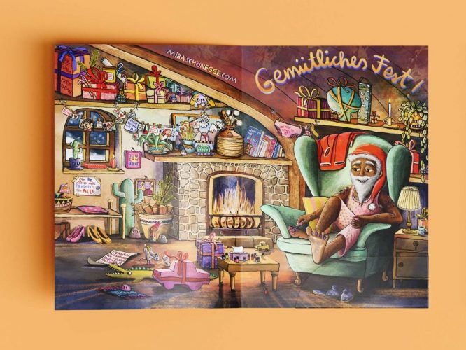 Klappkarte Queer Santa's gettin ready