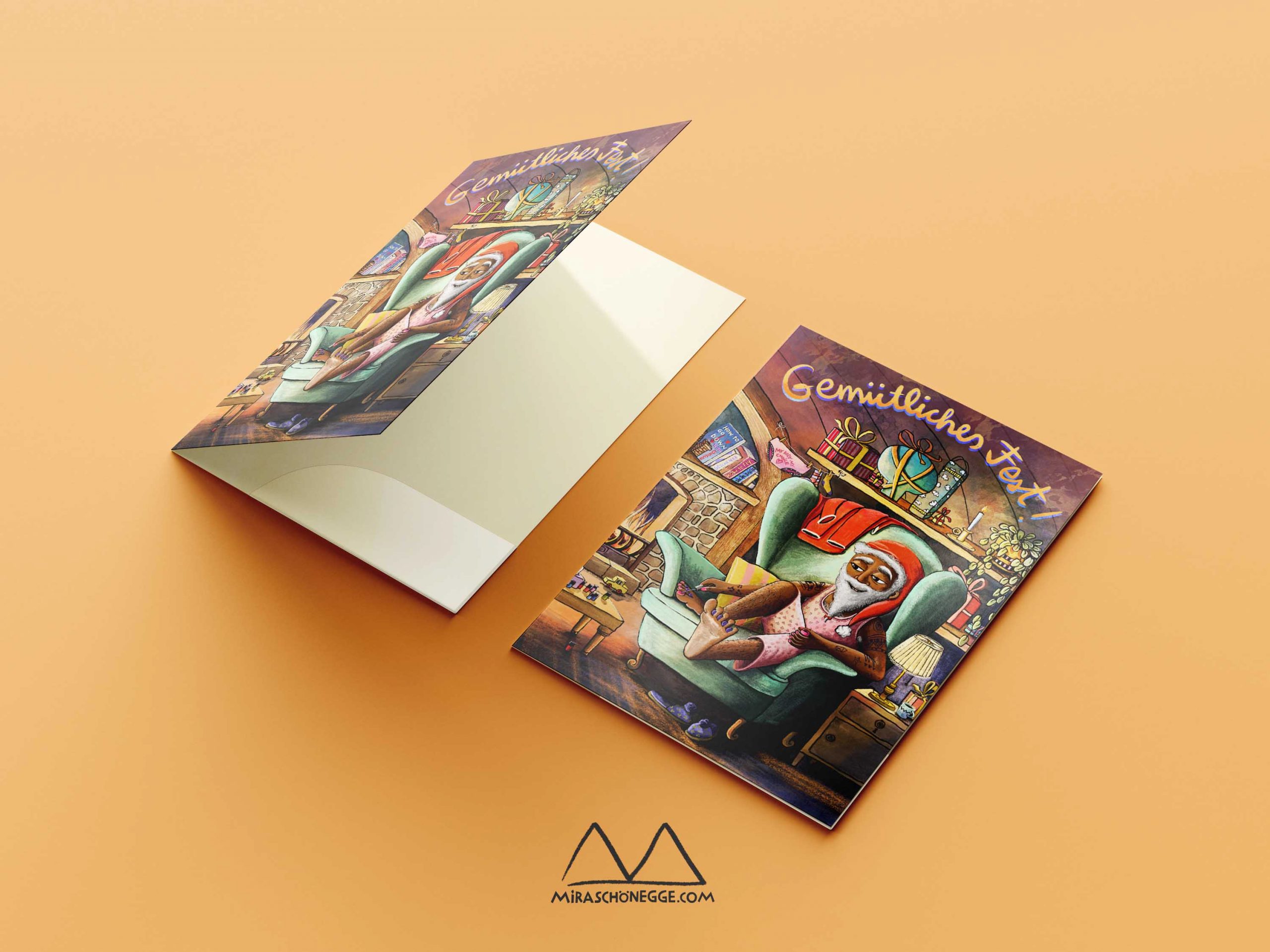 Klappkarte Santa's gettin' ready – Bild 3