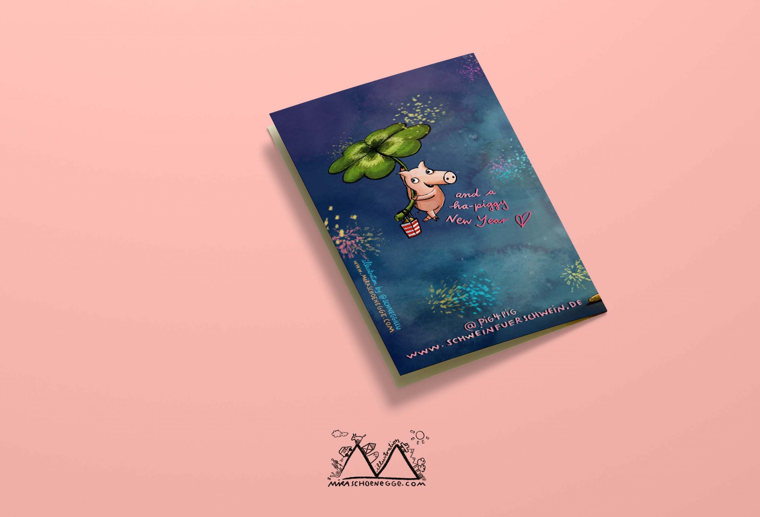 Soli-Klappkarte Schöne Schweinacht – Bild 3