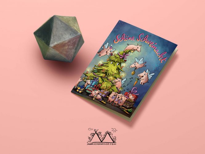 Soli-Klappkarte Schöne Schweinacht