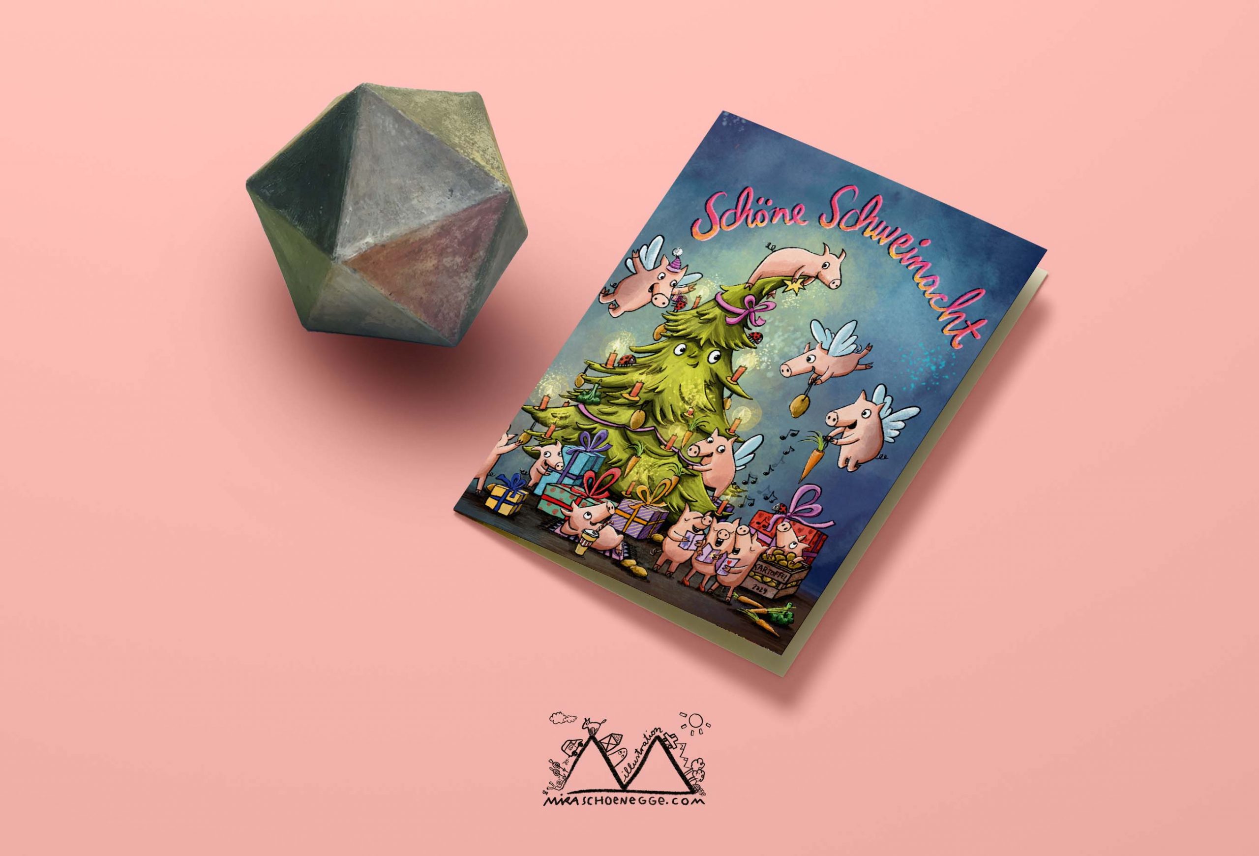 Soli-Klappkarte Schöne Schweinacht